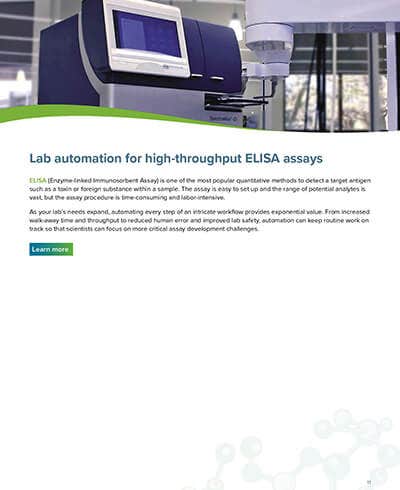 Lab automation for high-throughput ELISAs