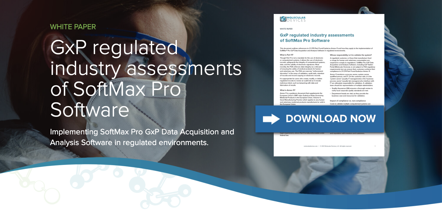 Begutachtung Der SoftMax Pro Software Durch Die GxP-regulierte Industrie