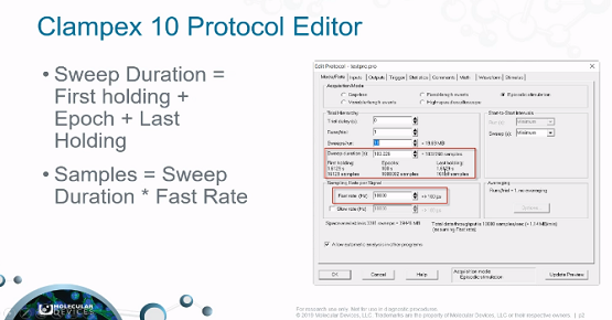 Protocol Length in Clampex 11