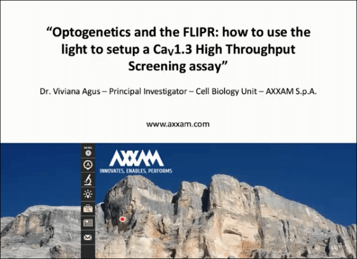 Optogenetics and the FLIPR: Cav1.3 high-throughput screening assay